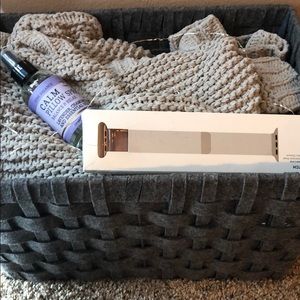 Rose gold Apple Watch band